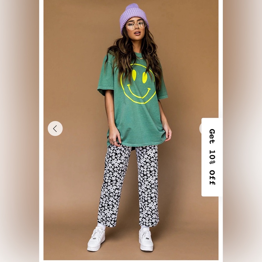 The World Needs Your Magic Oversized Tee in Sage + Neon
